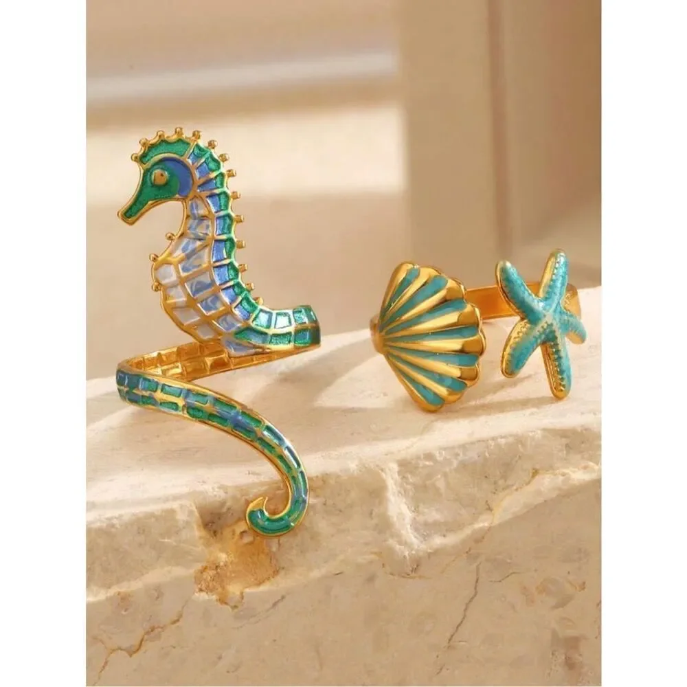 Seahorse ring #2561